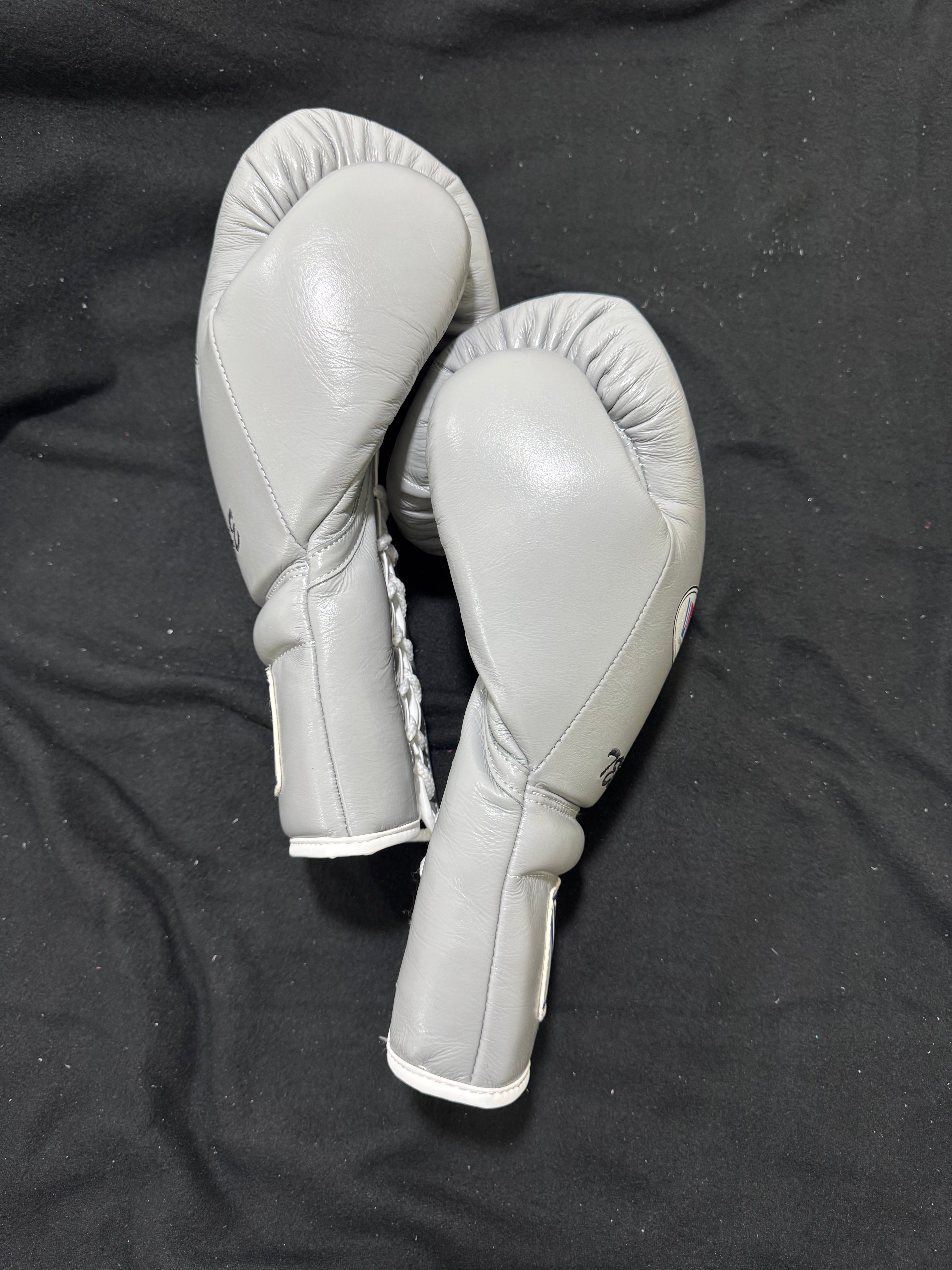 Custom Handmade Grey Boxing Gloves | Winnings | Personalise your name | 100% Pure Leather | Best Choice for Fighters | Flat 50 OFF