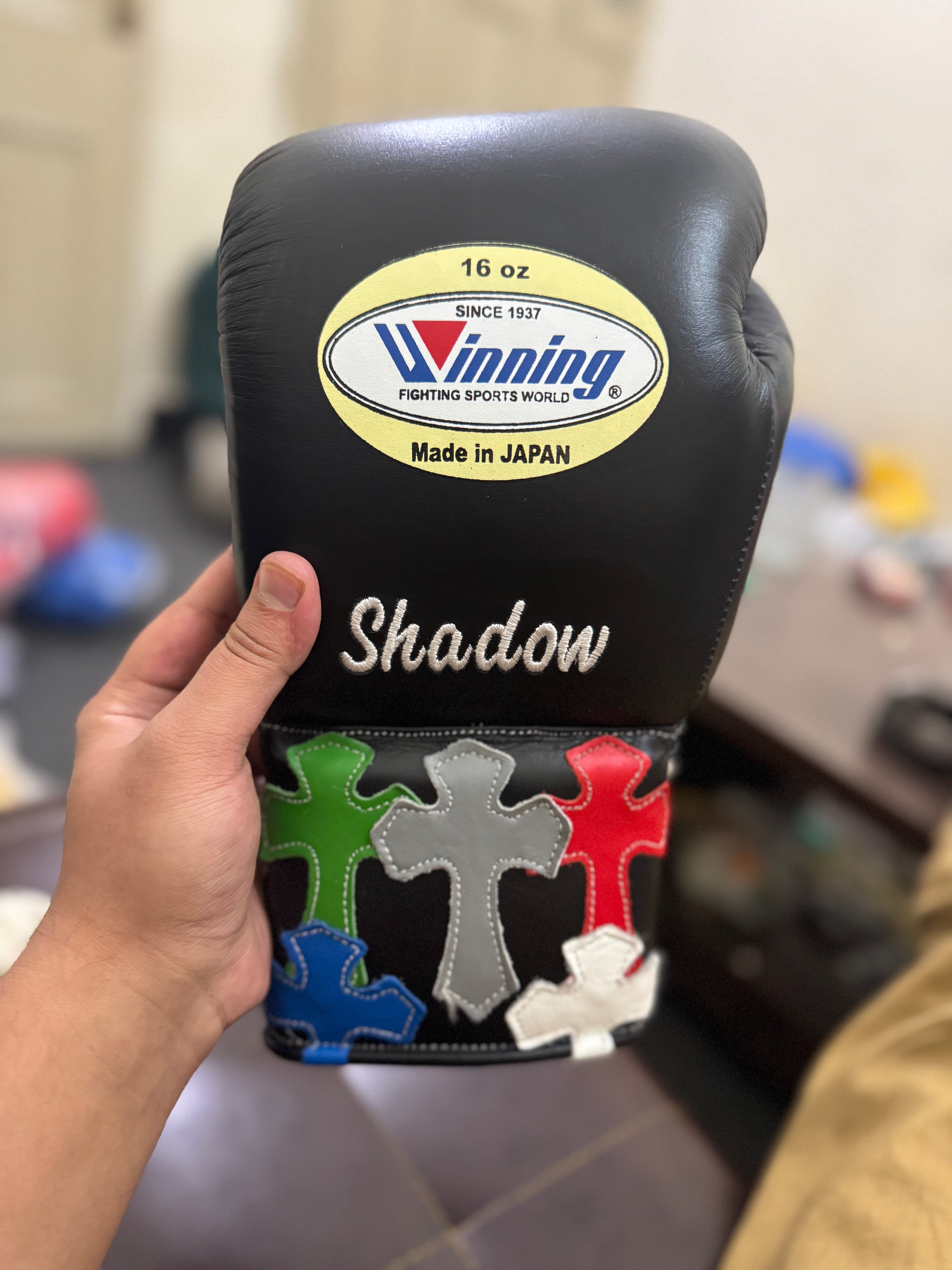 Black Handmade Chrome Heart Boxing Gloves | Limited Edition | Premium Quality | Cowhide Leather | Personalise your Logo or Name