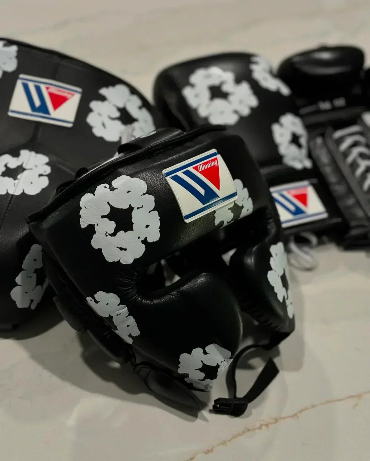 Denim Tears Custom Handmade Boxing Sparring Kit | Winning | Premium Quality | Personalise Your Name | Flat 50% OFF
