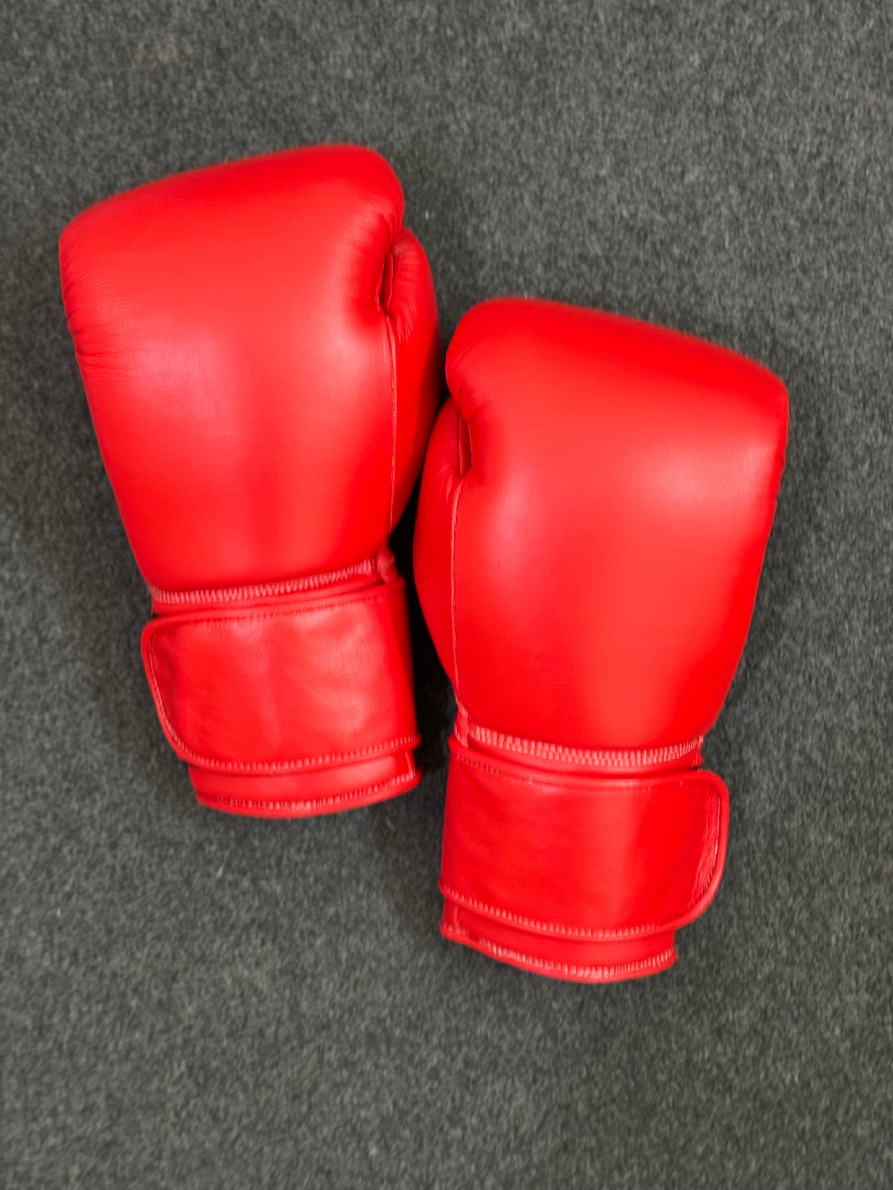 Custom Handmade Red Pro Elite Boxing Gloves | Personalise your name or logo | 100% Pure Leather | Best Choice for Fighters