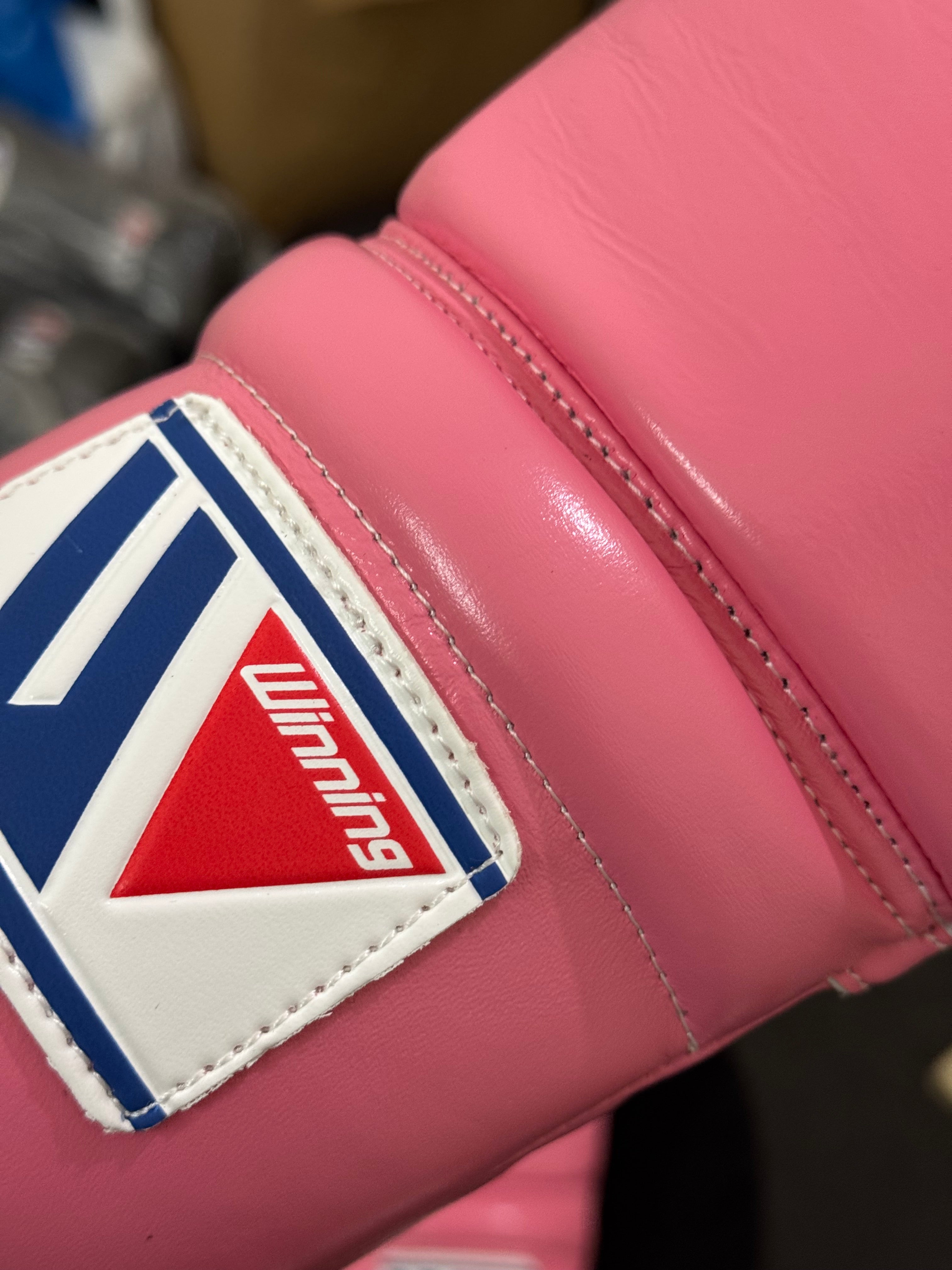 Custom Handmade Pink Pro Elite Boxing Gloves | Winnings | Personalise your name | 100% Pure Leather | Best Choice for Fighters