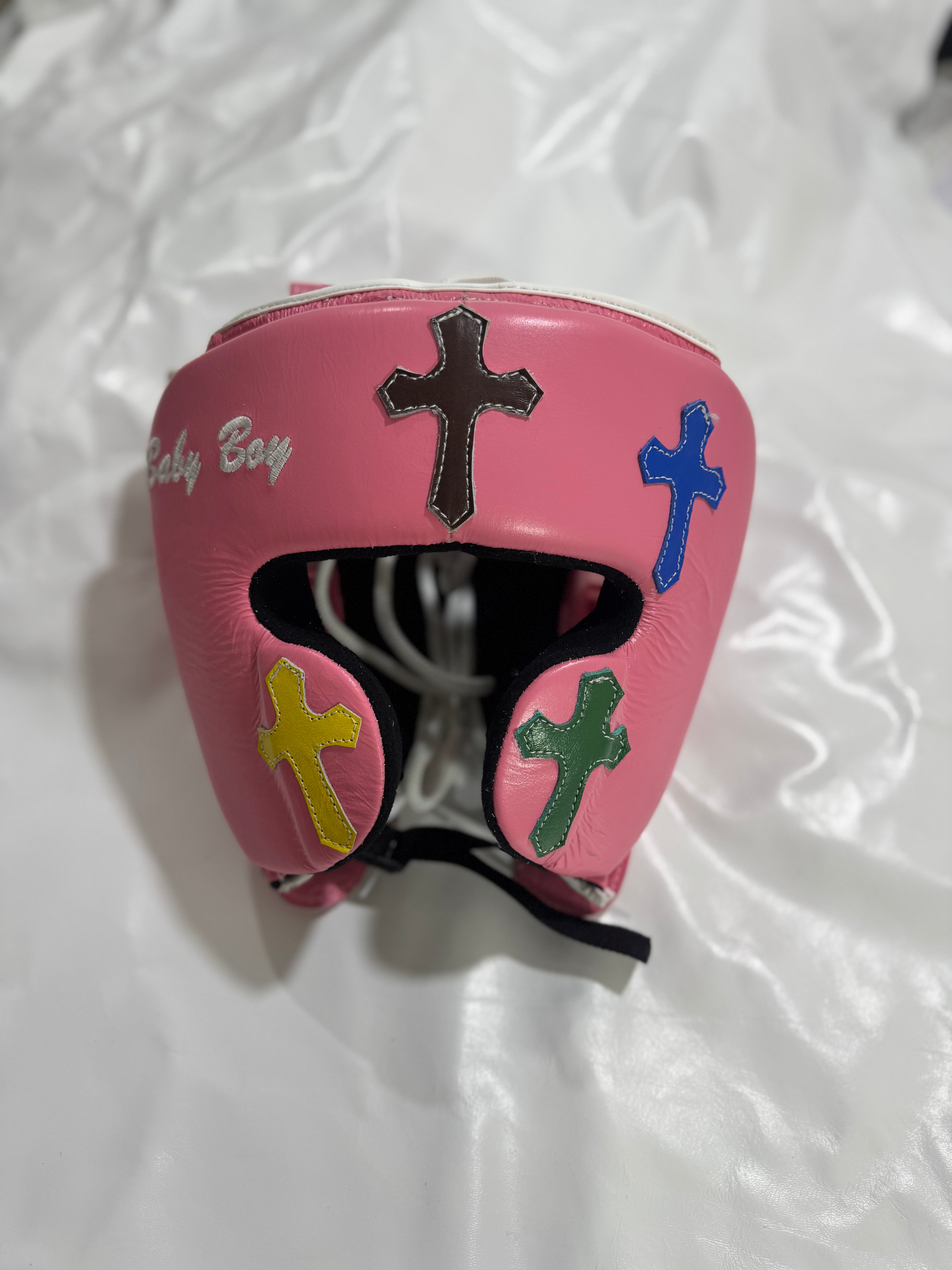 Pink Sparring Kit - Chrome Hearts | Handmade Boxing Sparring Kit| Premium Quality | Personalise Your Name |