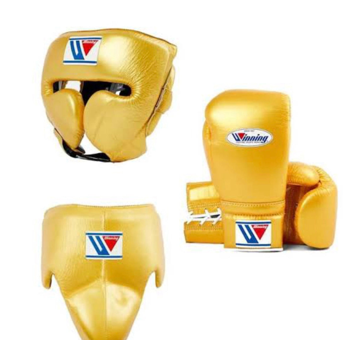 Metallic Gold Custom Handmade Boxing Sparring Kit | Winning | Premium Quality | Personalise Your Name | Flat 50% OFF
