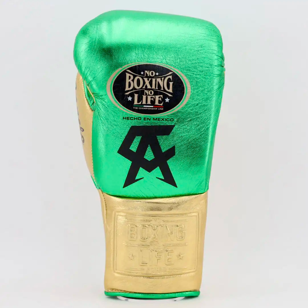 NO BOXING NO LIFE CA SPECIAL EDITION TRAINING GLOVES - METALLIC GREEN / METALLIC GOLD
| 100% Pure Leather | Best Choice for Fighters