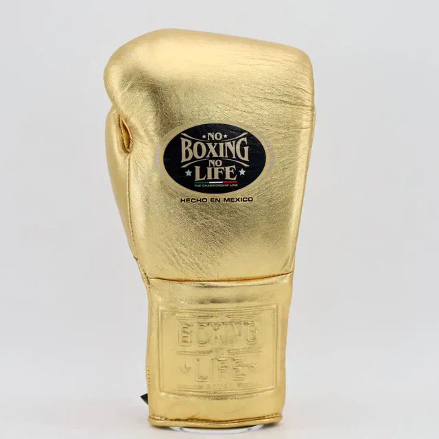 No Boxing No Life Training Gloves - Metallic Gold