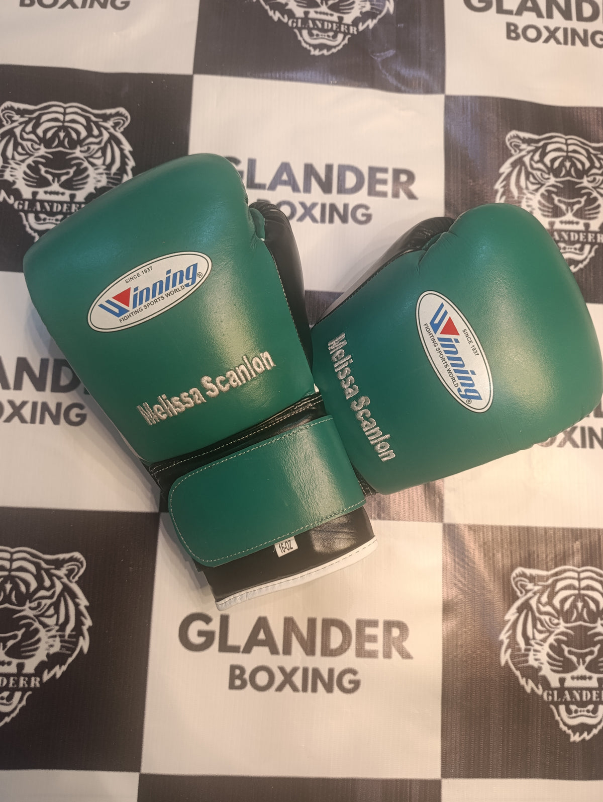 Green & Black Pro Elite Boxing Gloves | Winnings | Personalise your name | 100% Pure Leather | Best Choice for Fighters | Flat 50 OFF