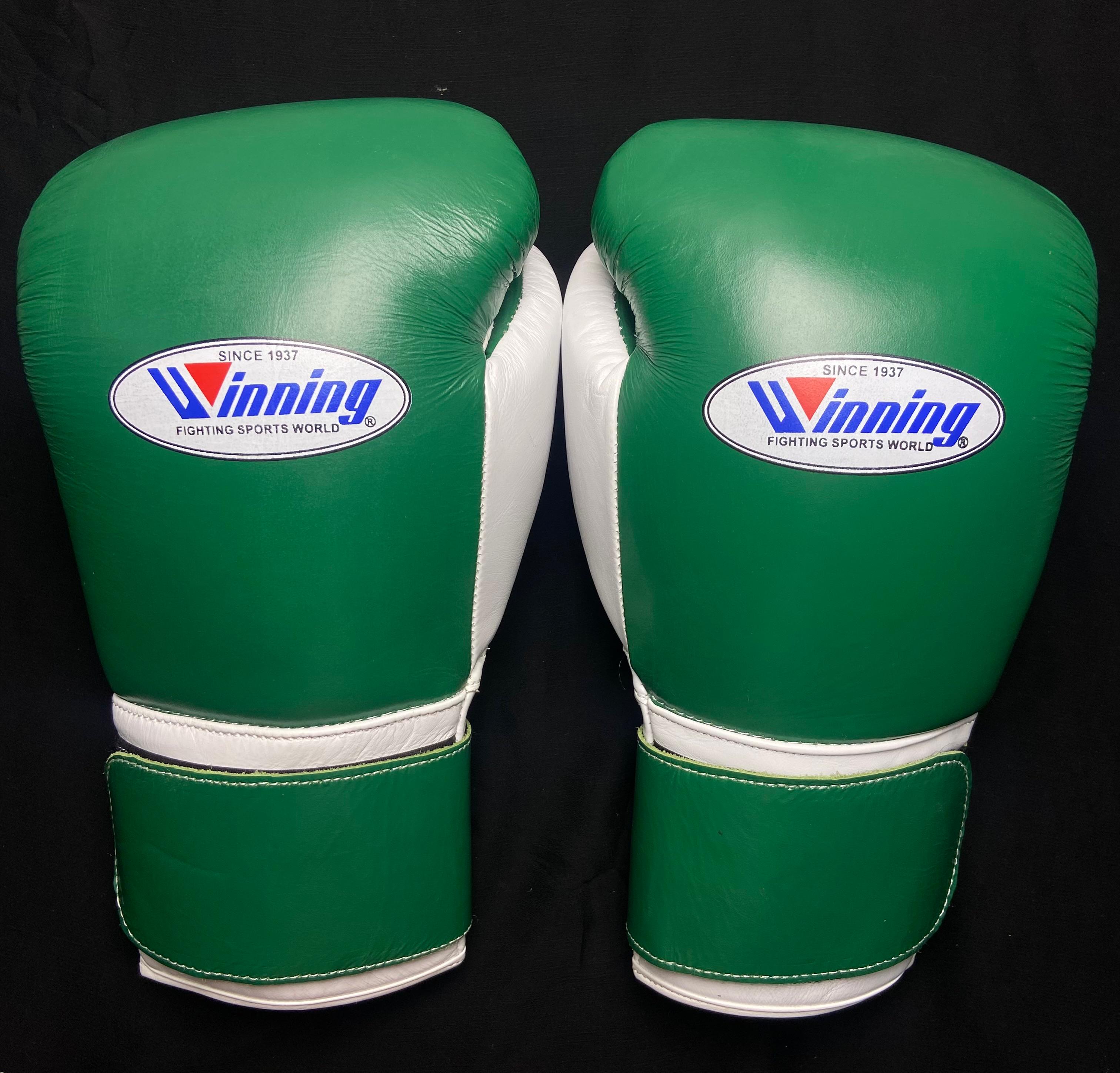 Green & White Winning Style Boxing Gloves | Premium Handmade Design | High-Density Padding | Boxing Training & Sparring Gloves