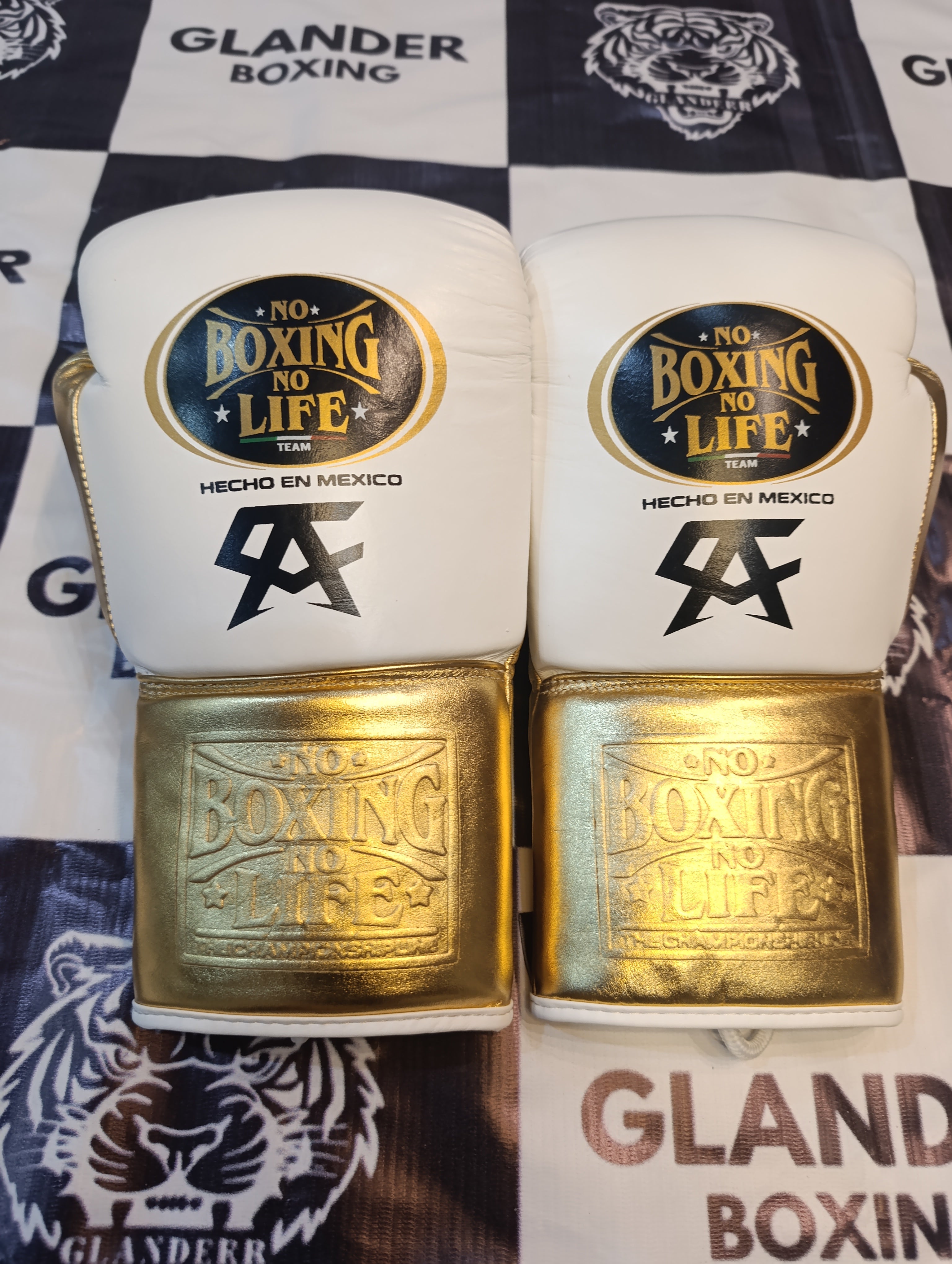 White & Gold Pink Pro Elite Boxing Gloves | 100% Pure Leather | Best Choice for Fighters