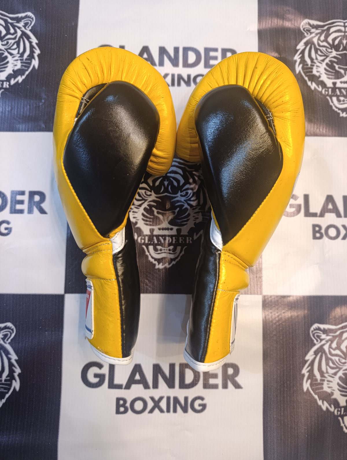 Pro Elite Yellow & Black Boxing Gloves | Winnings | 100% Leather | Premium Quality | Personalise your name | Champions Choice |