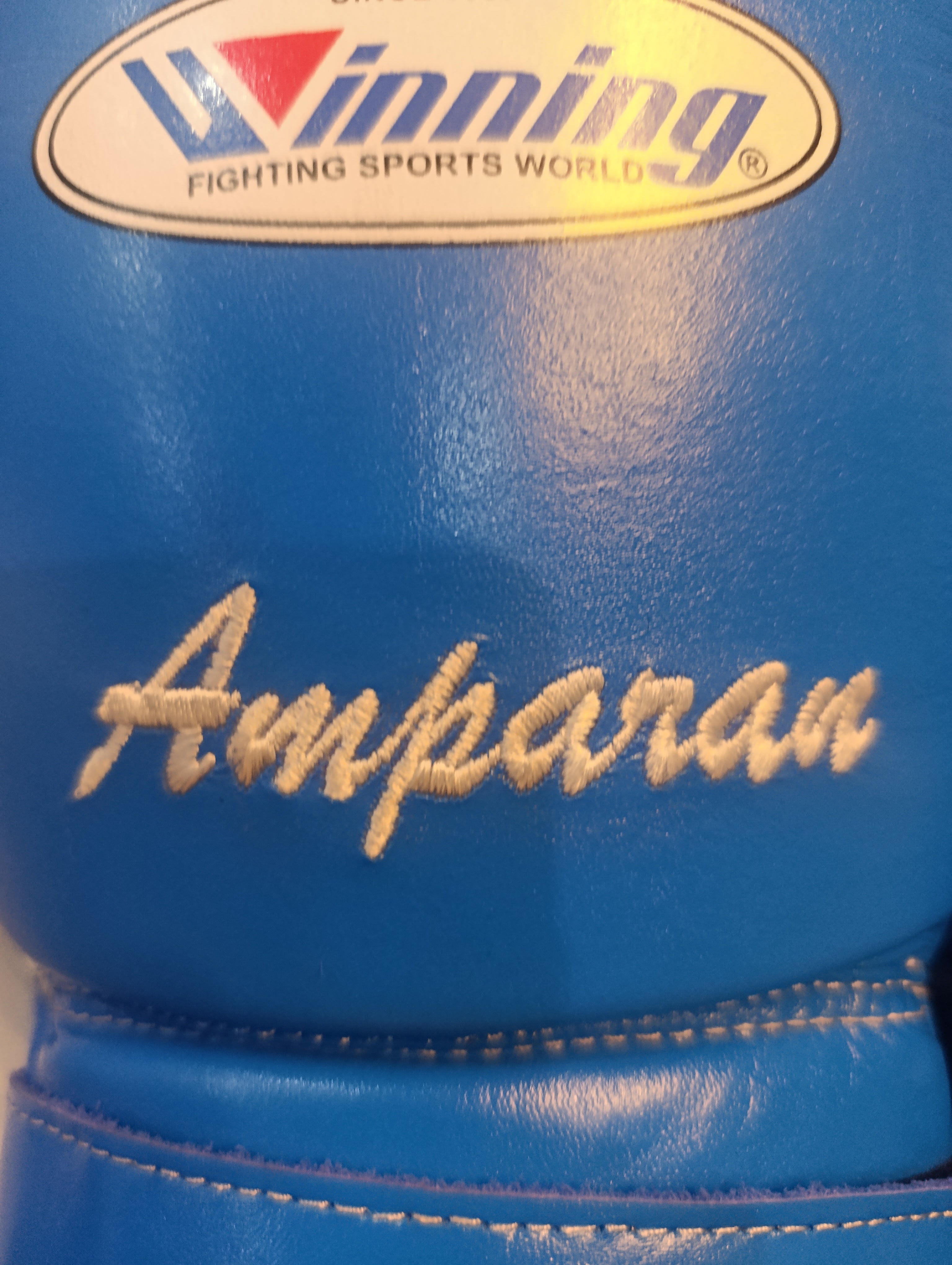 Pro Elite Baby Blue Boxing Gloves | Winnings | 100% Leather | Premium Quality | Personalise your name | Champions Choice |