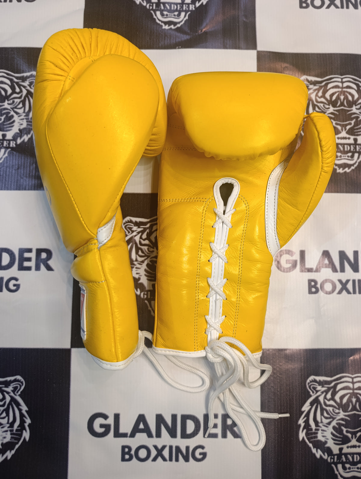 Custom Handmade Yellow Pro Elite Boxing Gloves | Winnings | Personalise your name | 100% Pure Leather | Best Choice for Fighters