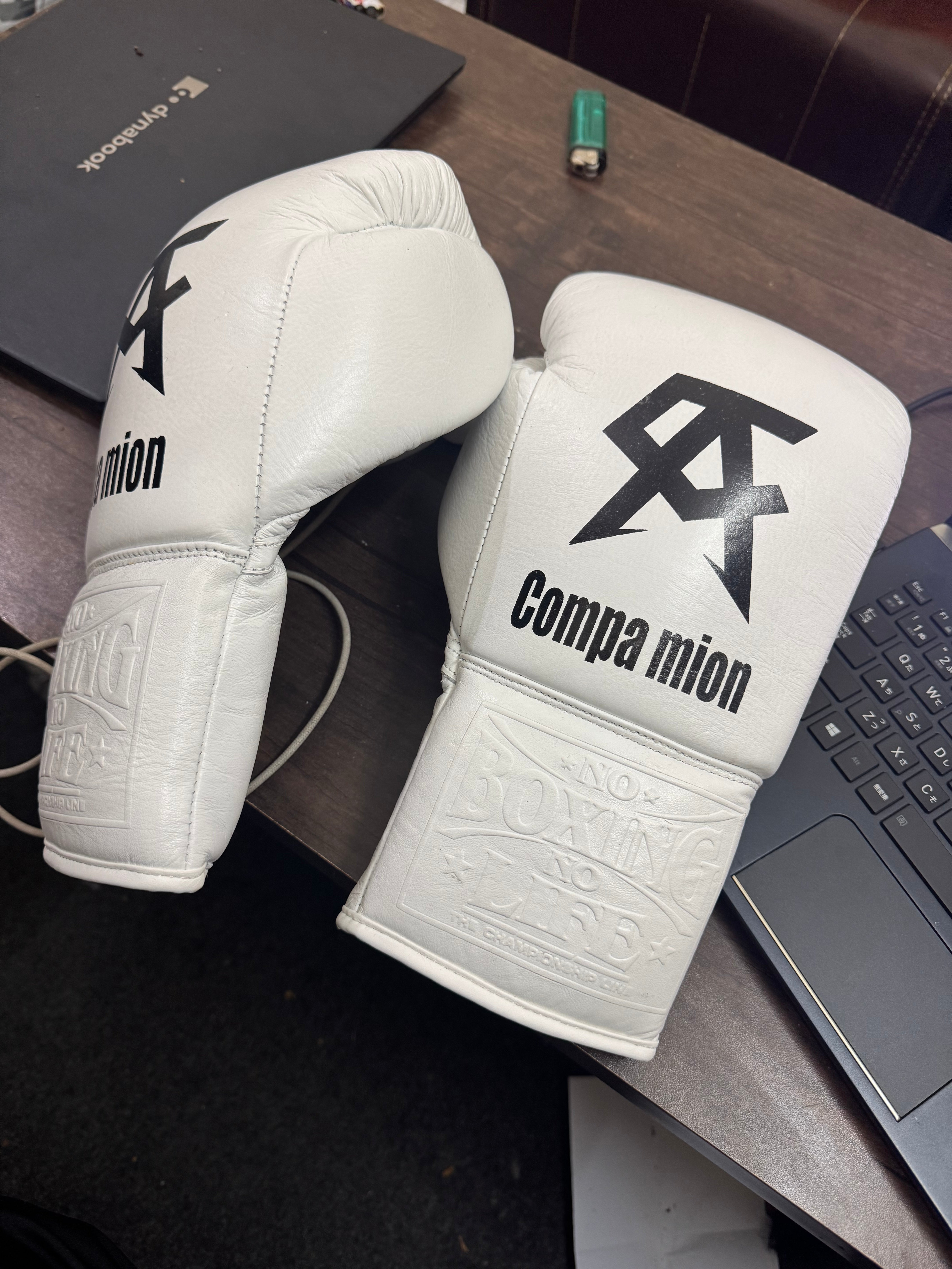 Full White Pro Elite Boxing Gloves No BOxing No Life| 100% Pure Leather | Best Choice for Fighters