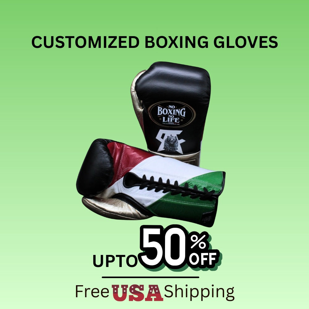 Canelo Edition Fight Gloves - No Boxing No Life Custom Handmade Boxing Gloves - Canelo vs Crawford