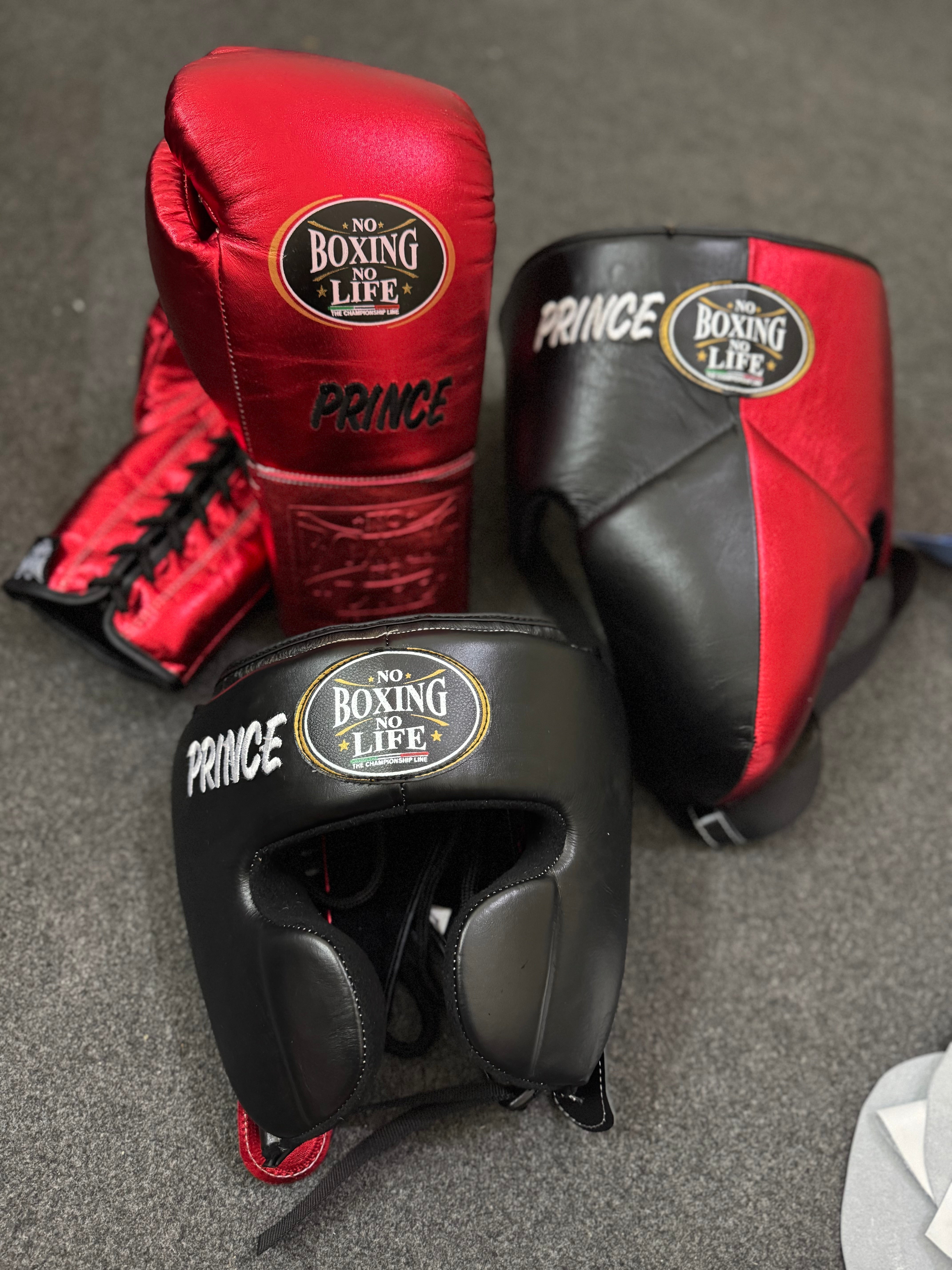 Red & Black NBNL | Handmade Boxing Sparring Kit | No Boxing No Life | Premium Quality | Personalise Your Name | Flat 50% OFF