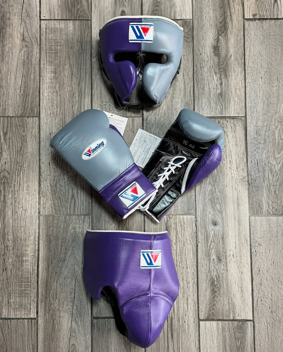 Grey, Purple & Black Winning Boxing Sparring Kit