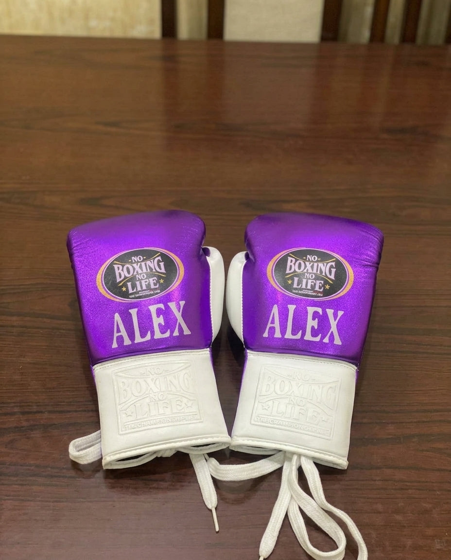 Metallic Purple & White NBNL Boxing Sparring Kit