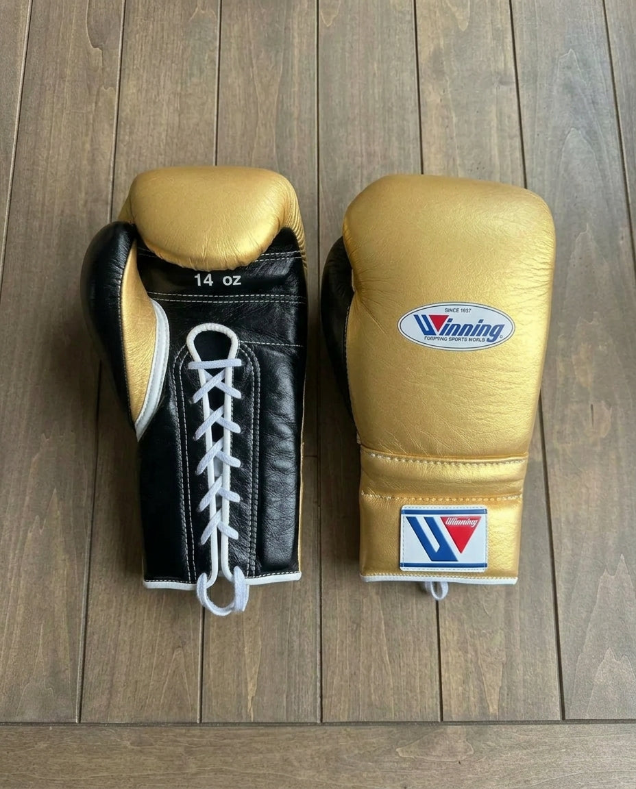 Black & Gold Combo Winning Handmade Boxing Sparring Kit