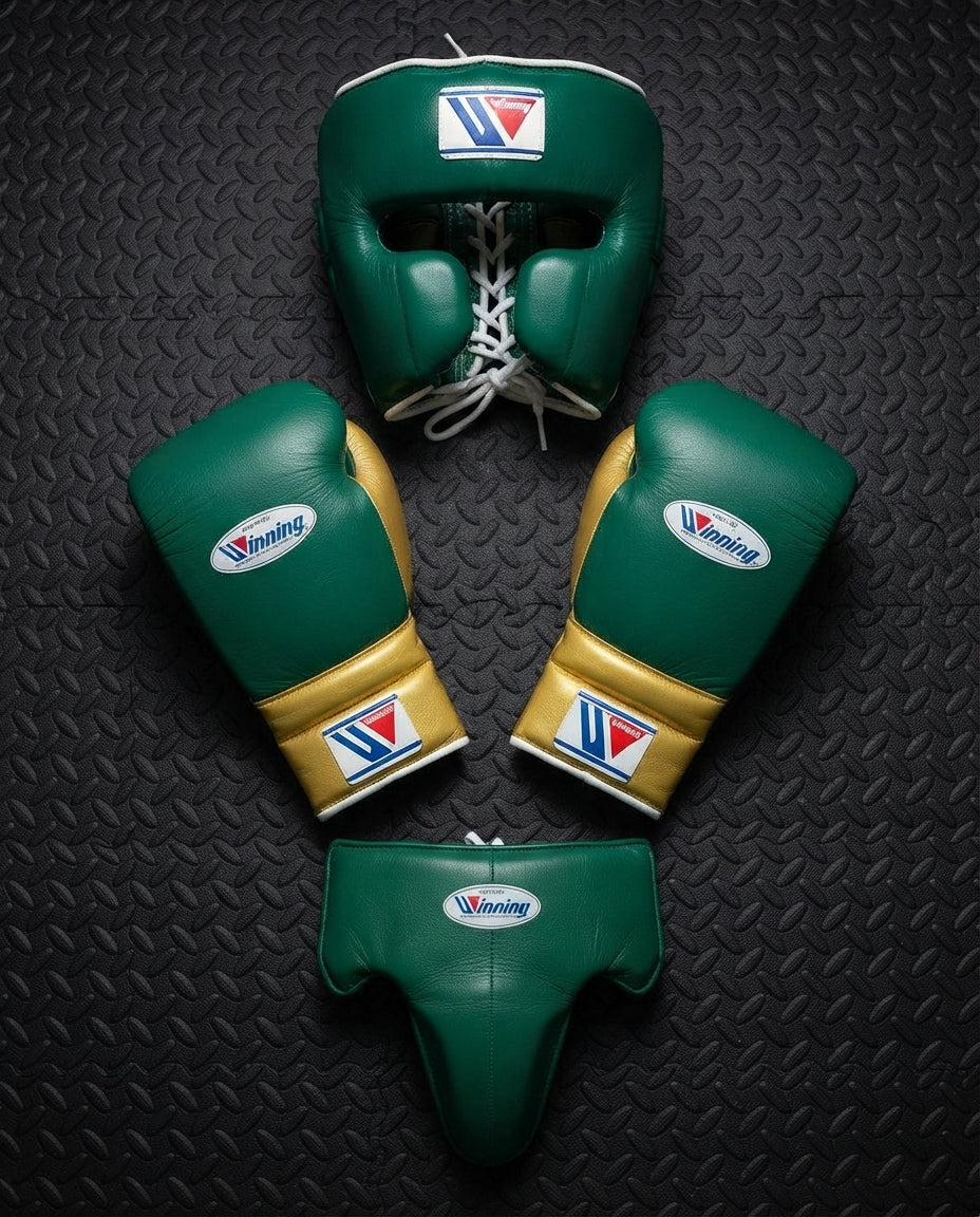 Dark Green & Gold Winning Boxing Sparring Kit