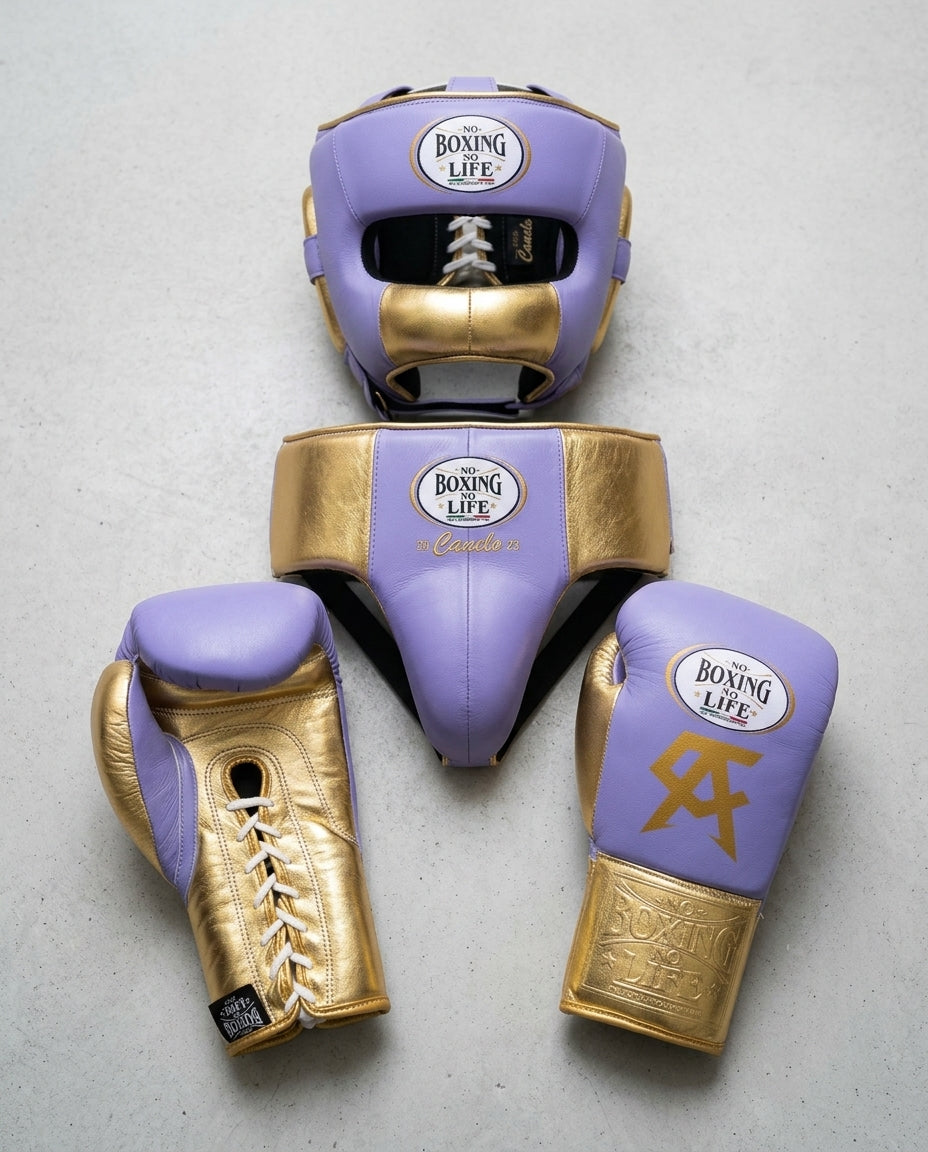 NO BOXING NO LIFE MATTE LIGHT PURPLE & GOLD BOXING KIT