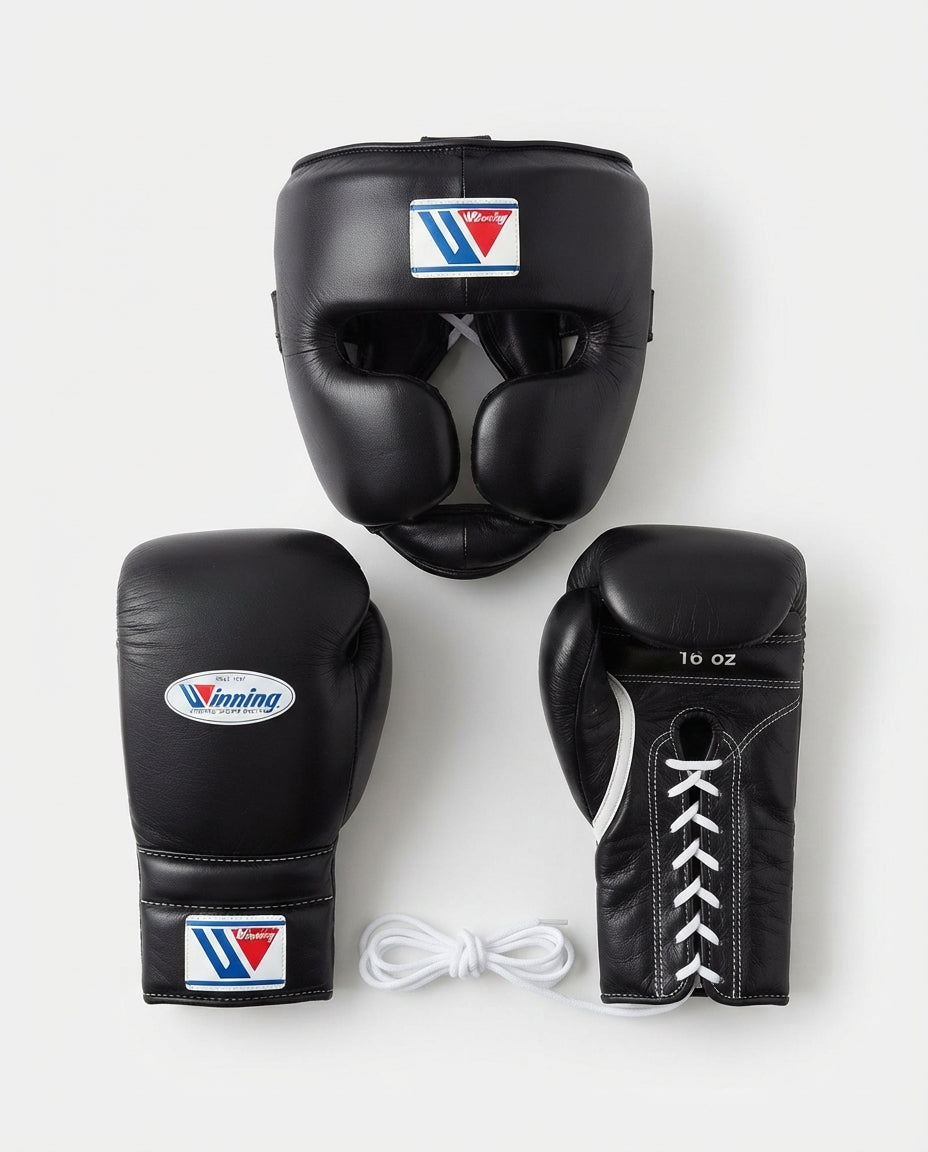 Black Winning Boxing Sparring Kit