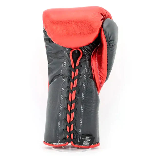 No Boxing No Life Pro Fight Gloves - Metallic Red / Black
