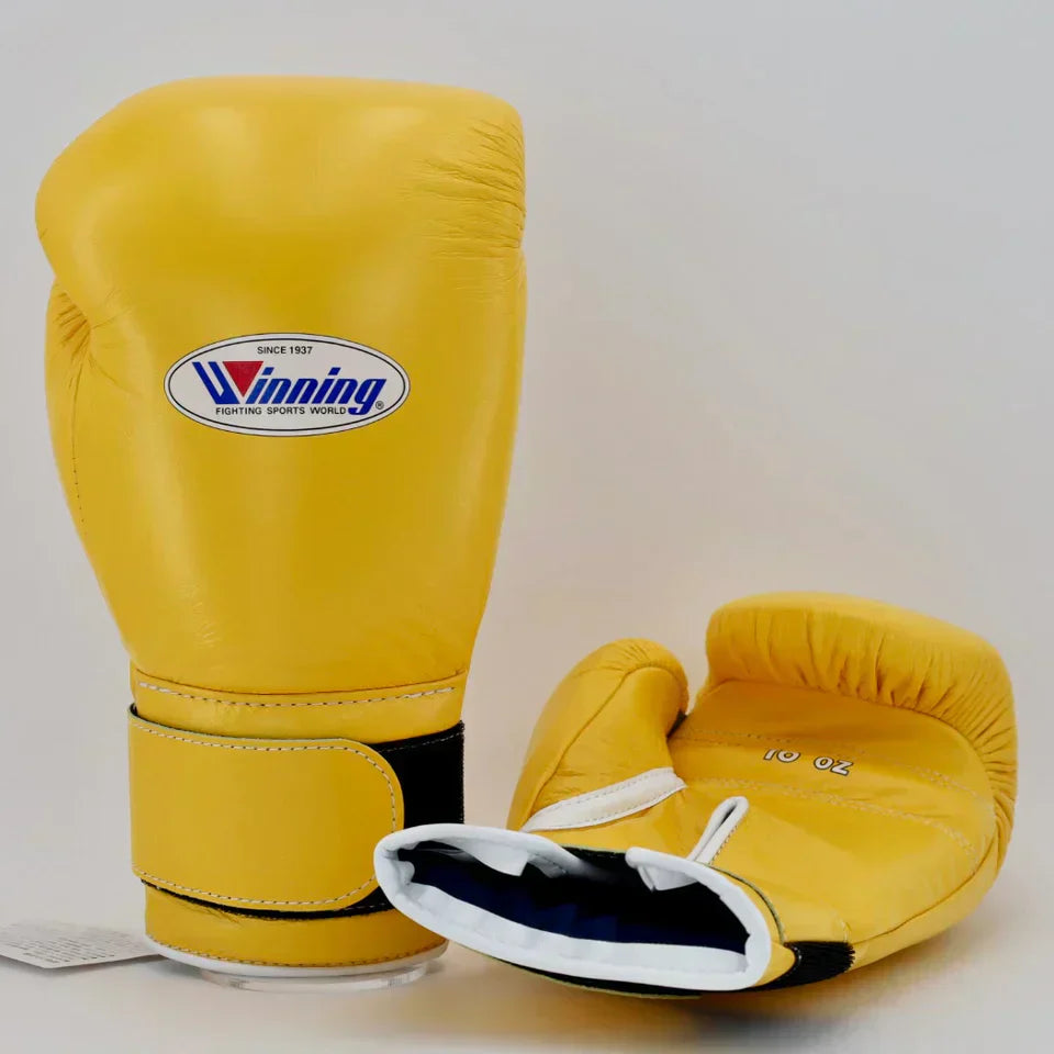 Winning Velcro Training Gloves - Yellow