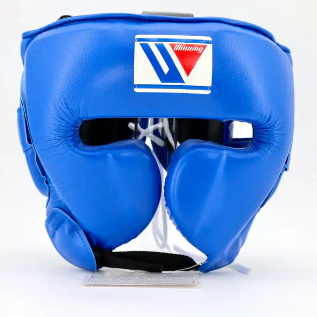 Winning Style Blue Leather Sparring Helmet
