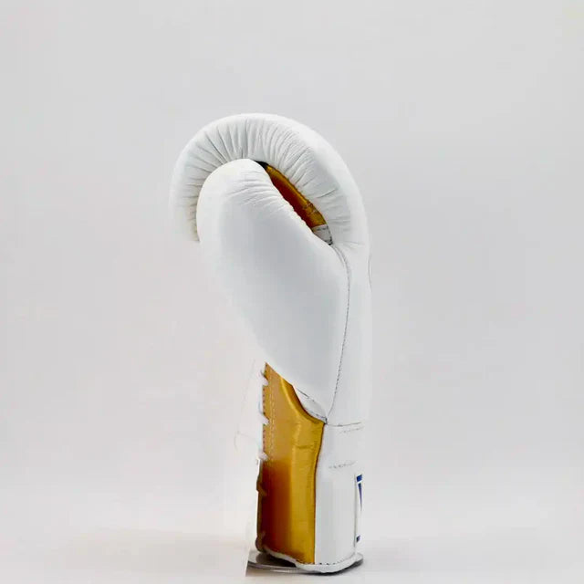 Winning Lace Up Training Gloves - White / Metallic Gold