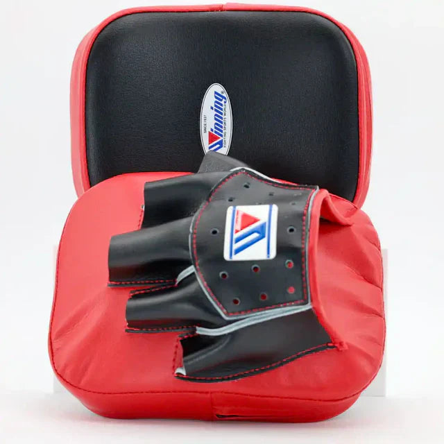 Winning Curved Punch Mitts - Red / Black