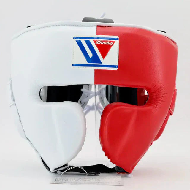 Winning Cheek Protector Headgear - White / Red