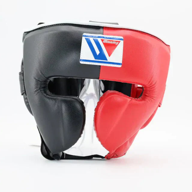 Winning Premium Cheek Protector Boxing Headgear Black/Red