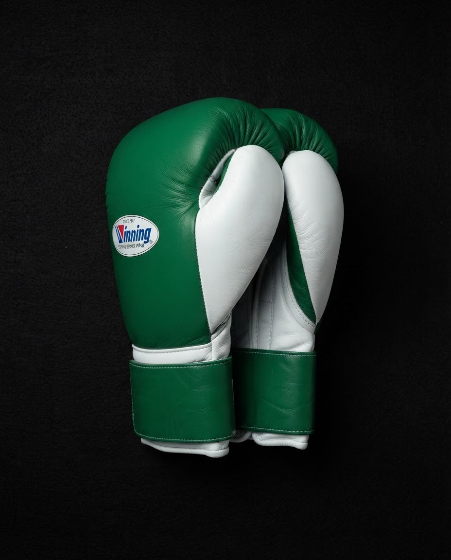 Green & White Winning Style Boxing Gloves