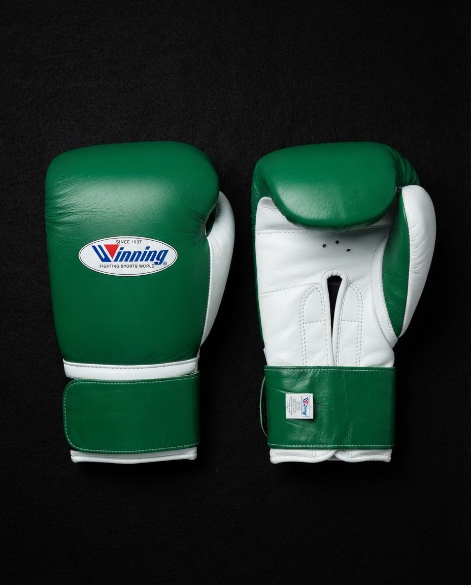 Green & White Winning Style Boxing Gloves