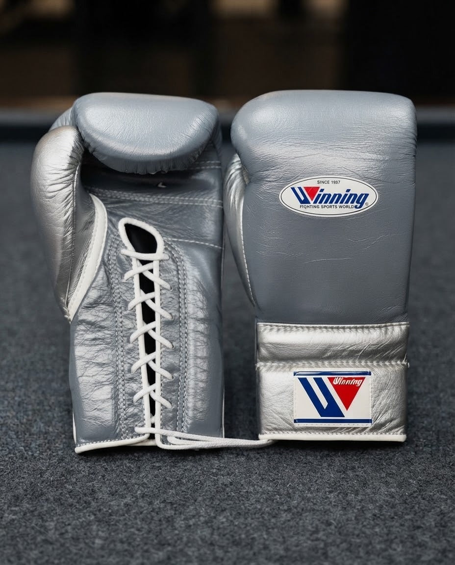 Grey & Silver Winning Boxing Gloves