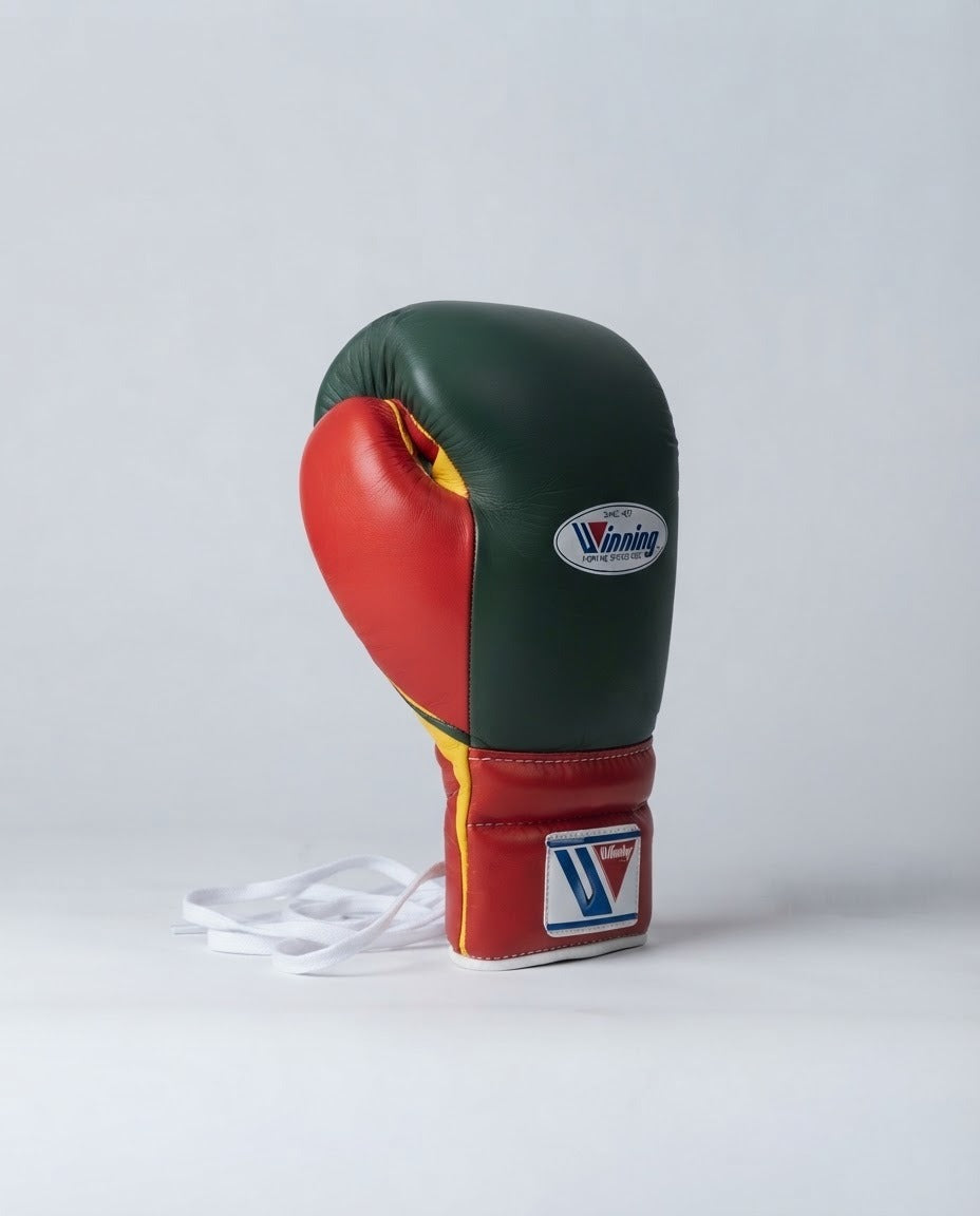 Dark Green , Yellow & Red Winning Boxing Gloves