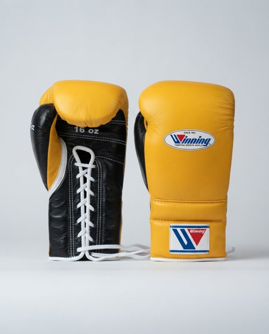 Winning Gold & Black Pro Elite Boxing Gloves