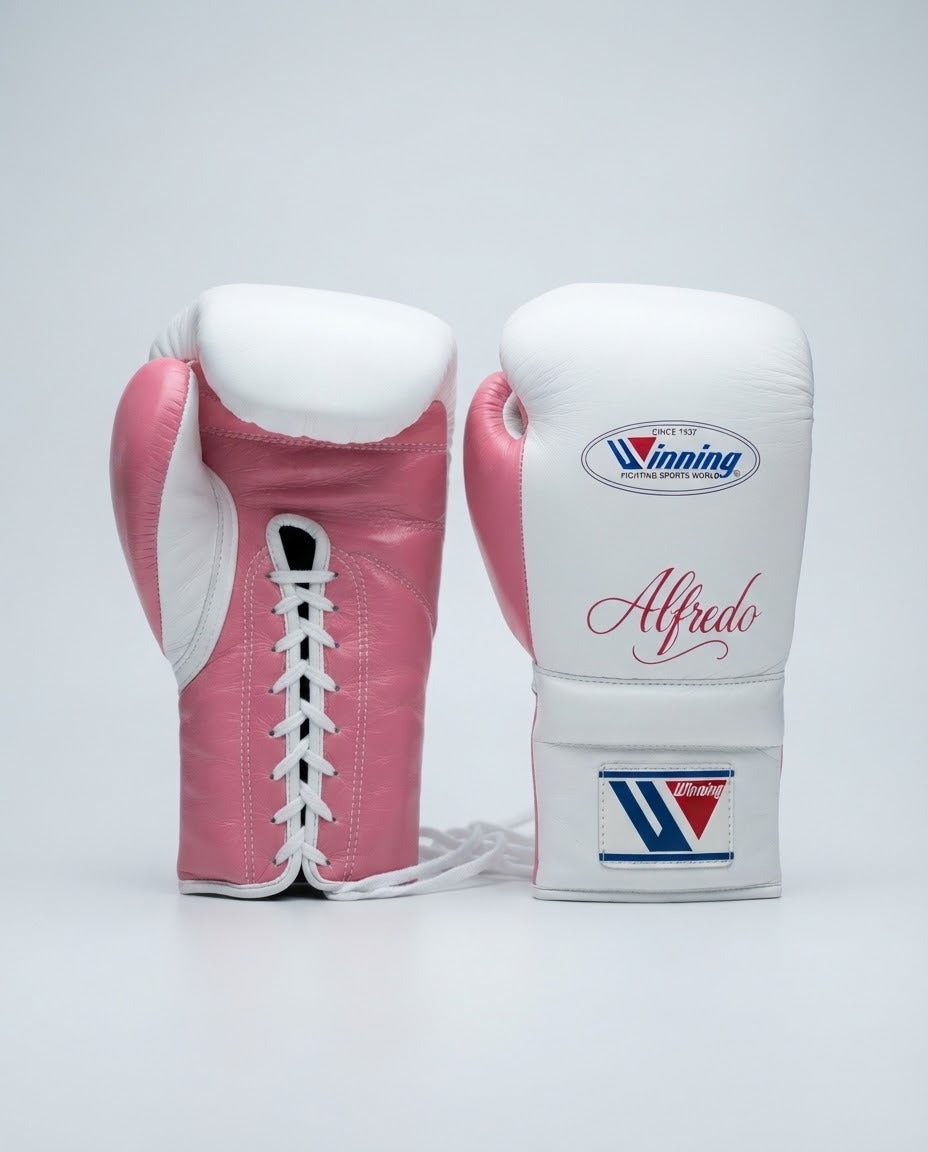 White/Pink Boxing Gloves