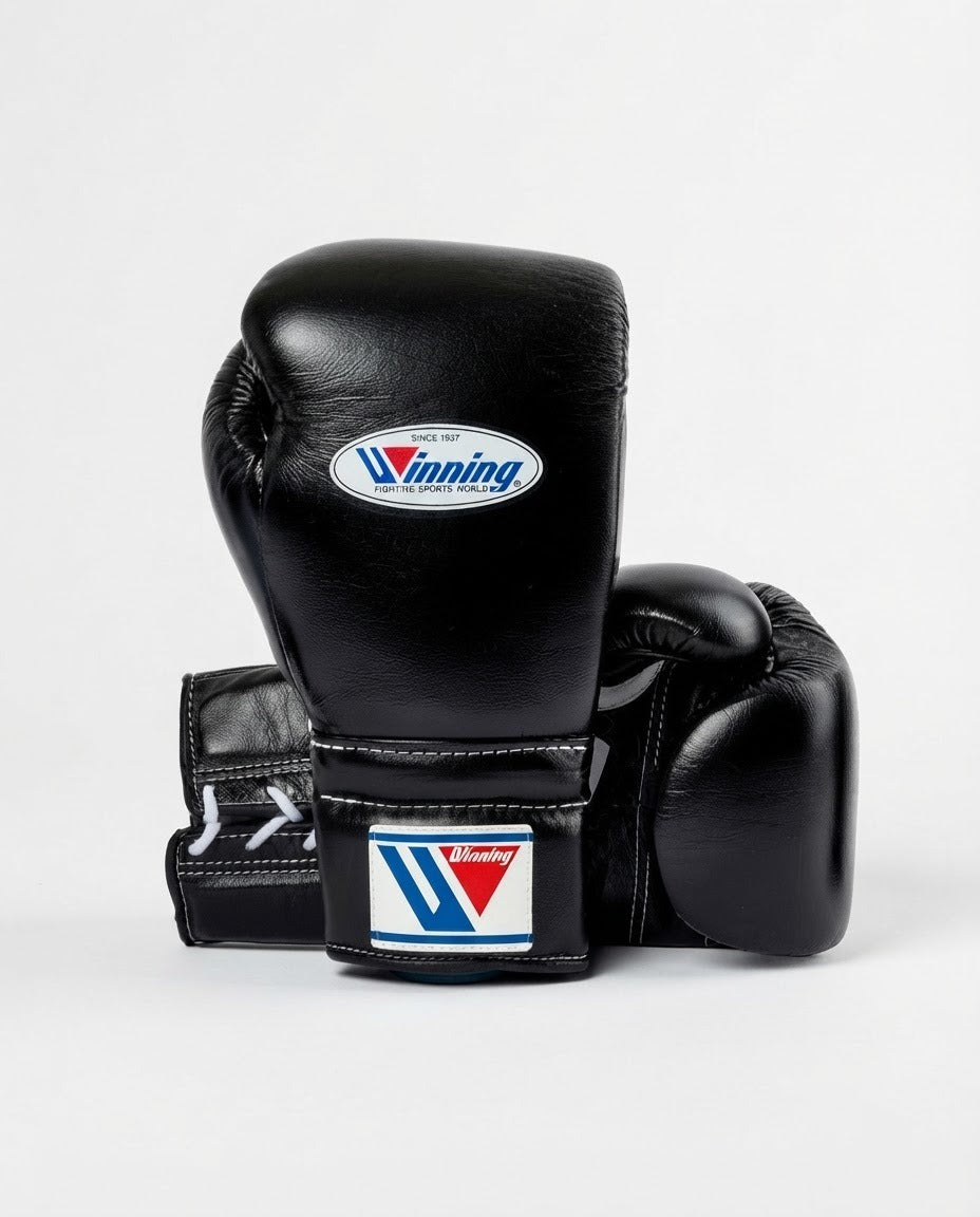 Winning black Pro Elite Boxing Gloves