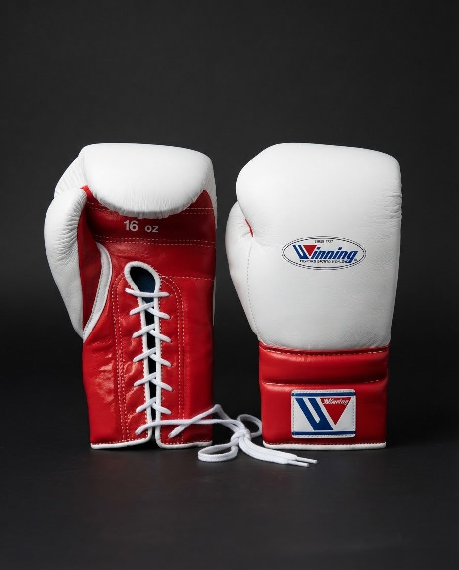 White & Red Pro Elite Winning Boxing Gloves