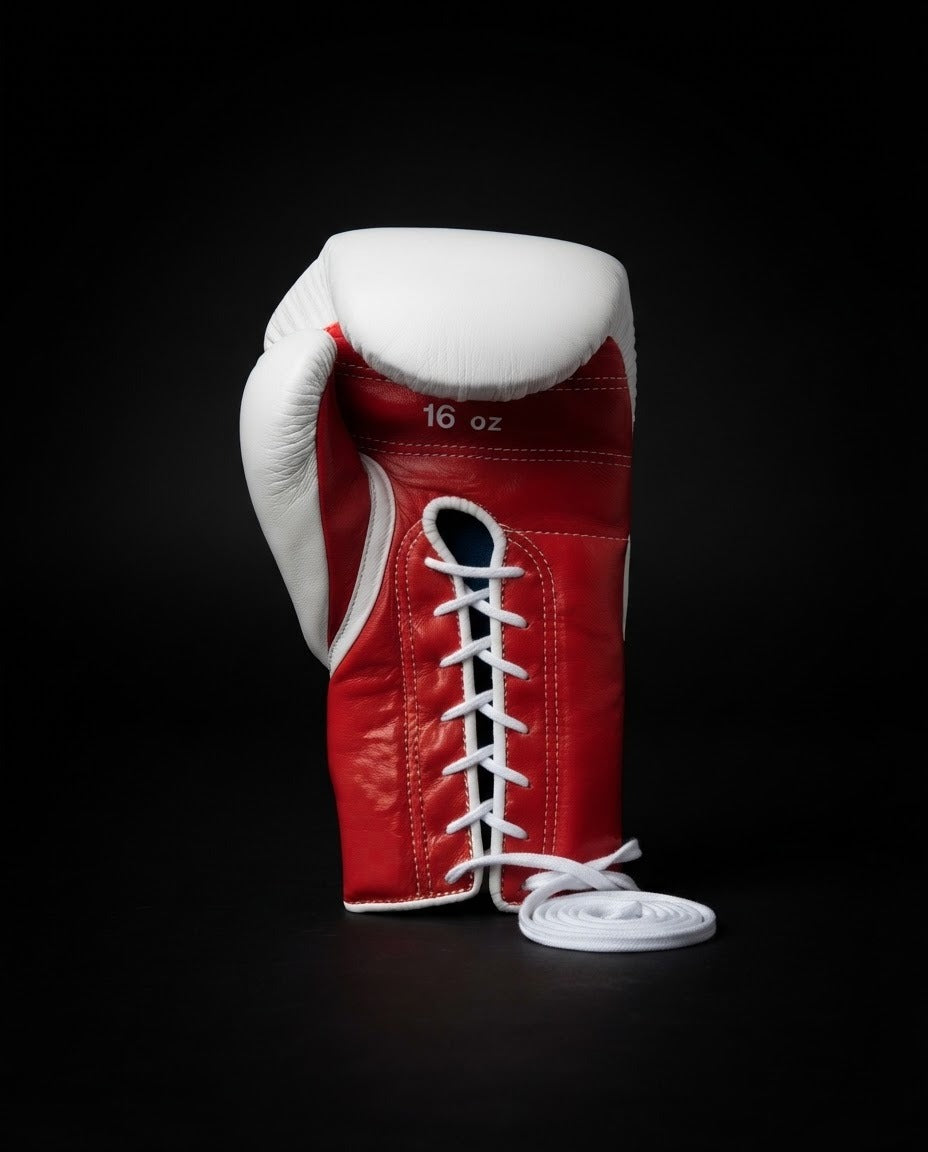 White & Red Pro Elite Winning Boxing Gloves