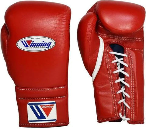 Custom Elite Winning Lace Up Training Gloves - Red
