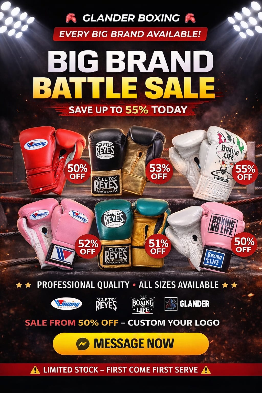 Black Winning Boxing Gloves