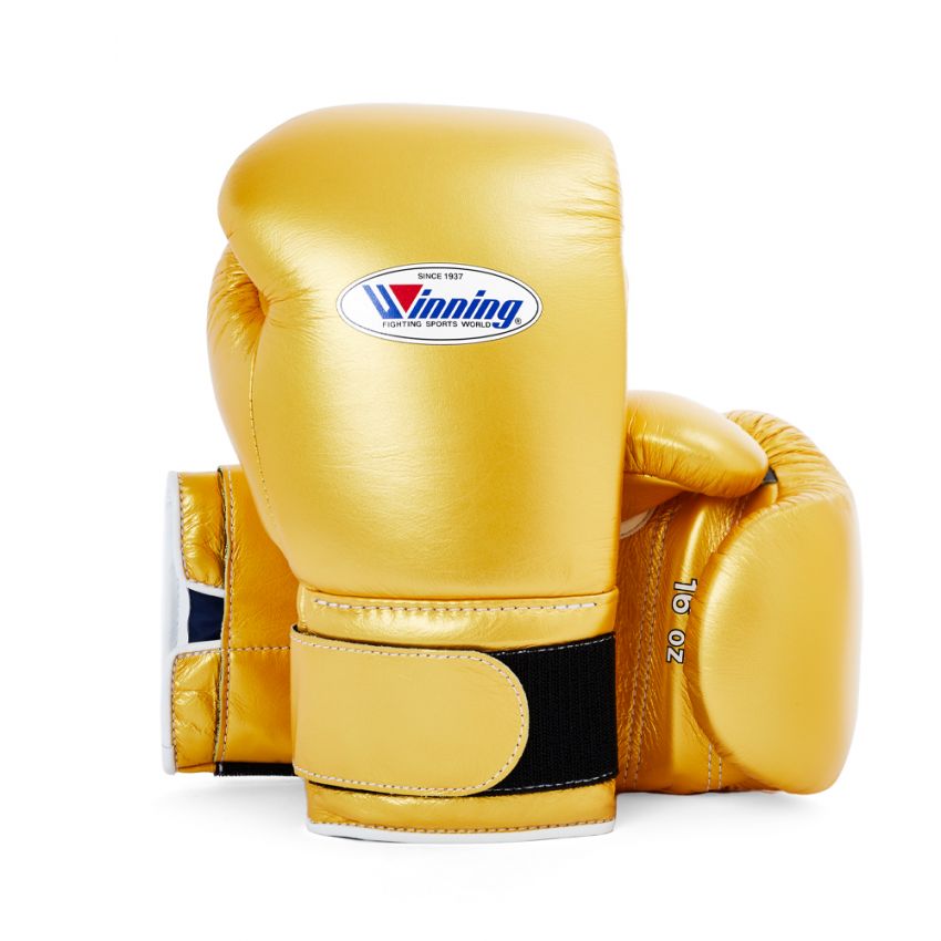 Winning Velcro Training Gloves - Gold