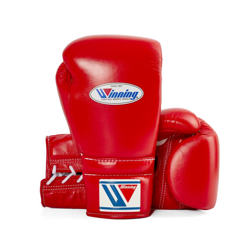 Custom Elite Winning Lace Up Training Gloves - Red