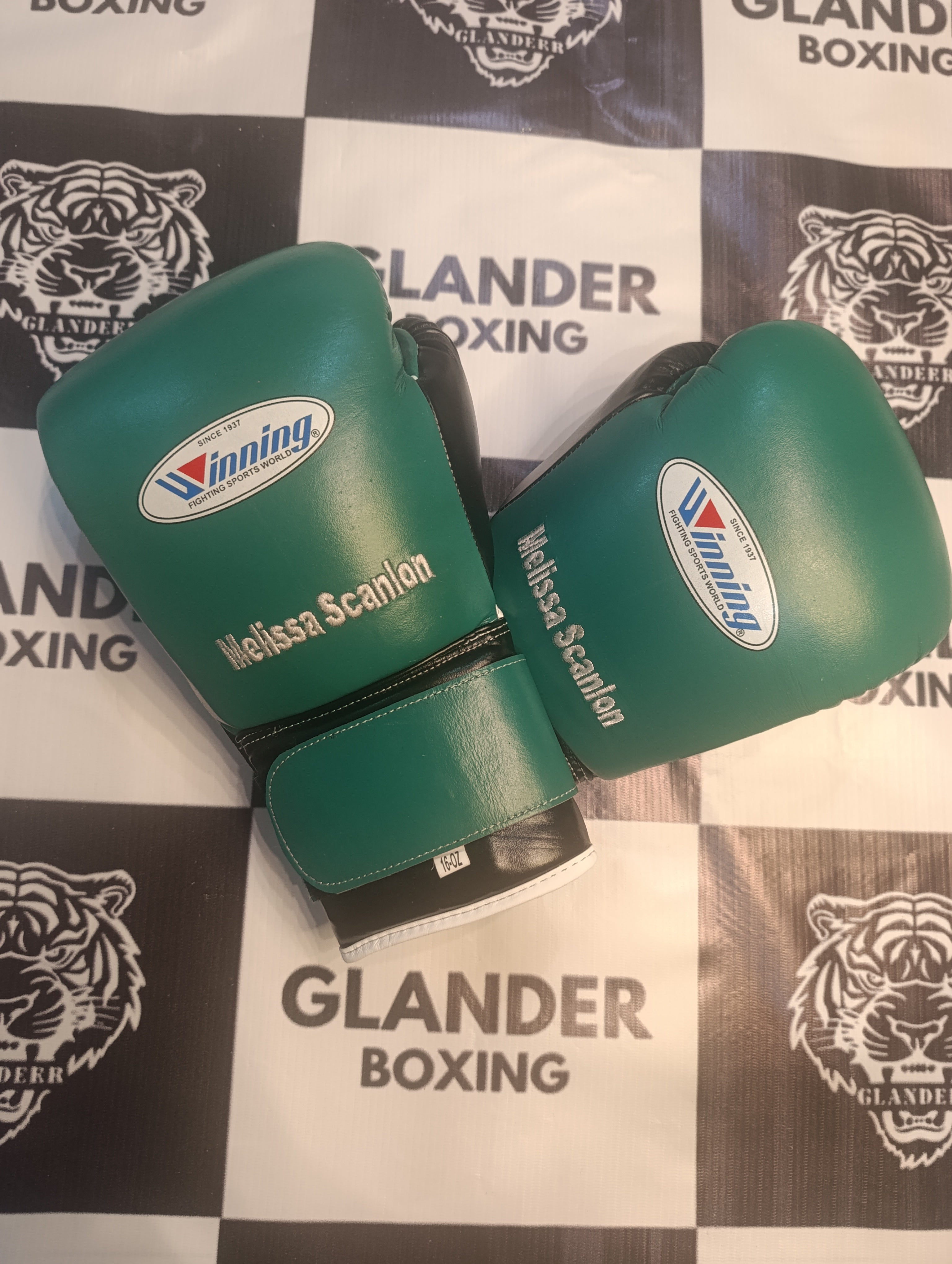 Green & Black Pro Elite Boxing Gloves | Winnings | Personalise your name | 100% Pure Leather | Best Choice for Fighters | Flat 50 OFF
