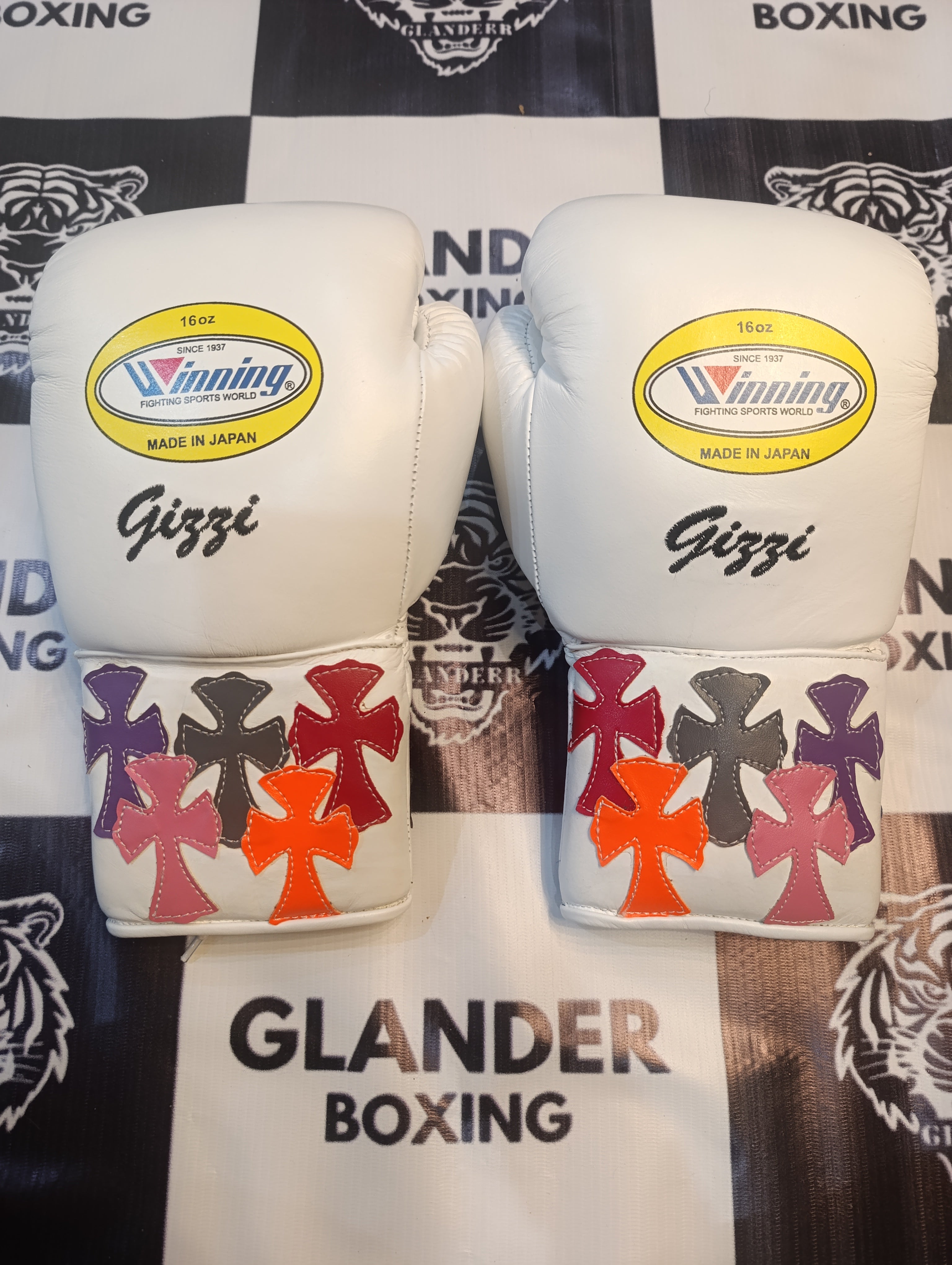 Chrome Hearts Special Edition White Sparring Kit | Custom Handmade | Winnings | Premium Quality | Personalise Your Name | Flat 50% OFF