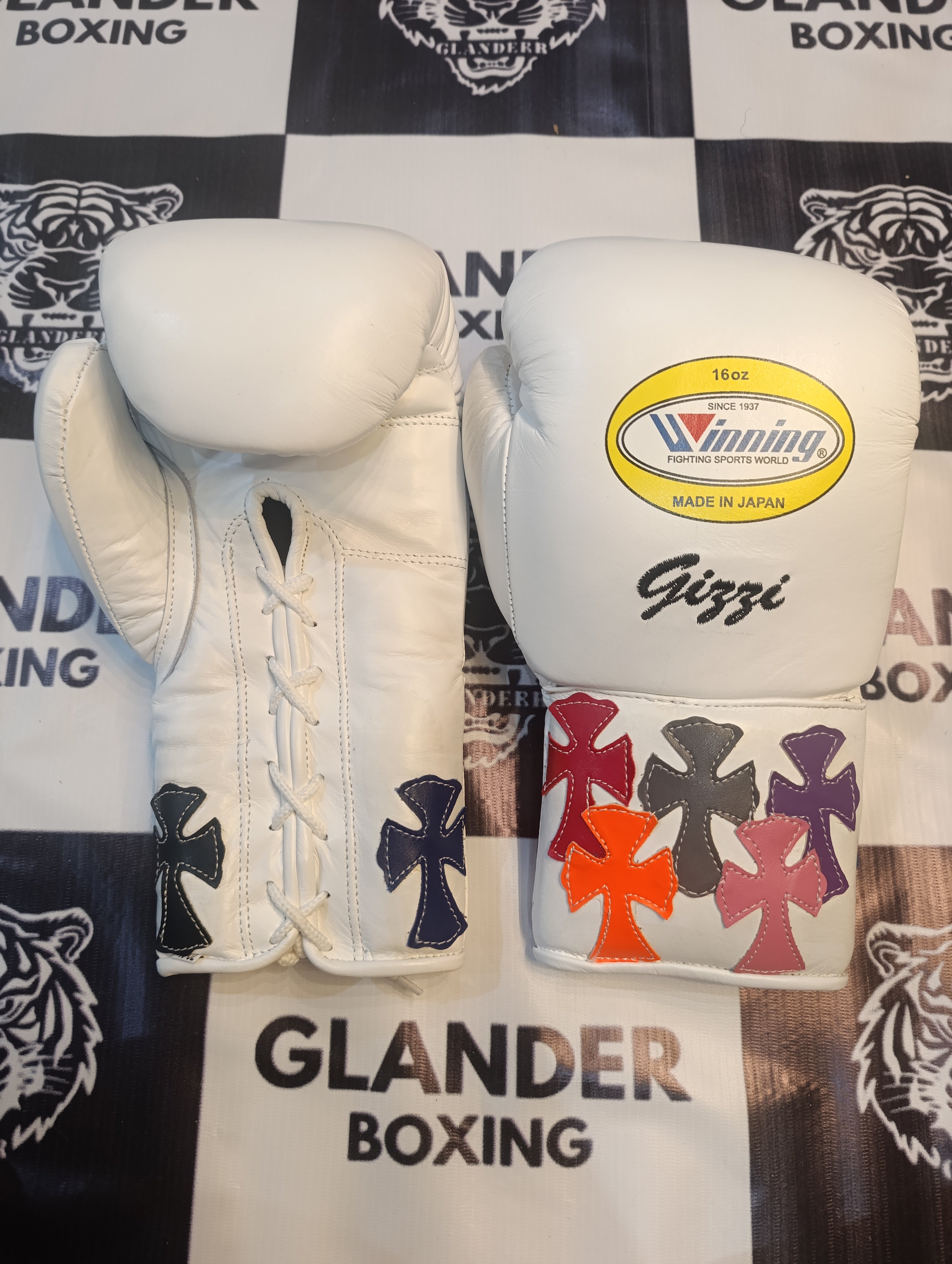 Chrome Hearts Special Edition White Sparring Kit | Custom Handmade | Winnings | Premium Quality | Personalise Your Name | Flat 50% OFF