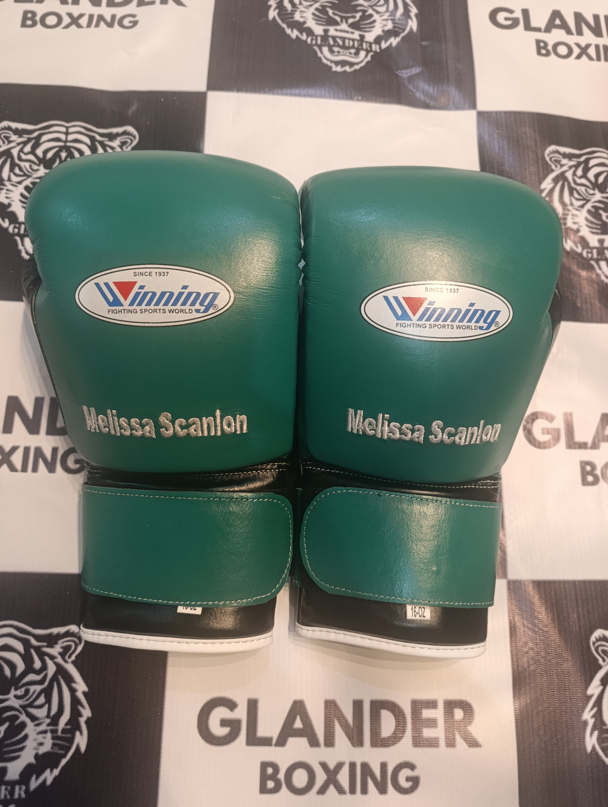 Green & Black Pro Elite Boxing Gloves | Winnings | Personalise your name | 100% Pure Leather | Best Choice for Fighters | Flat 50 OFF