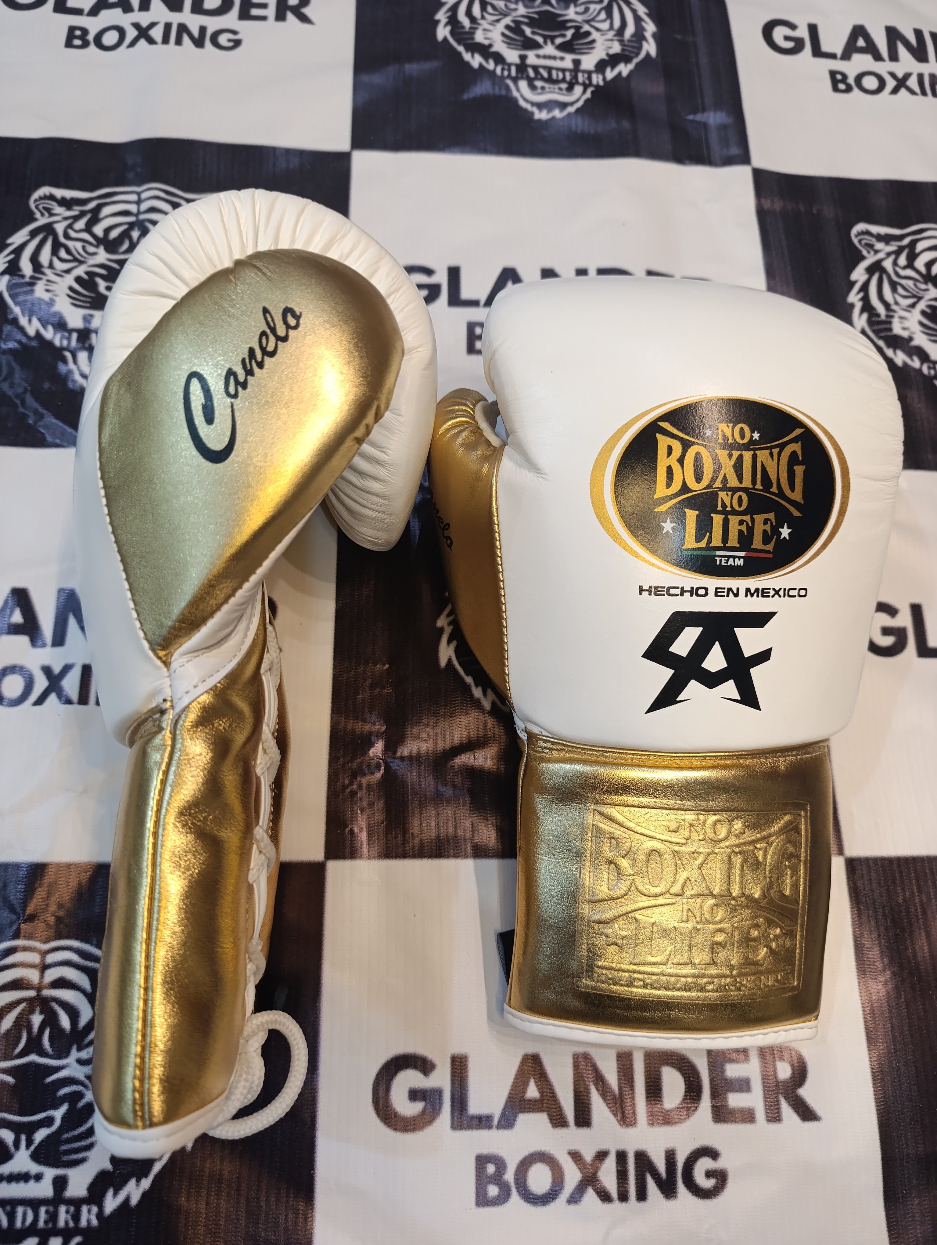 White & Gold Pink Pro Elite Boxing Gloves | 100% Pure Leather | Best Choice for Fighters