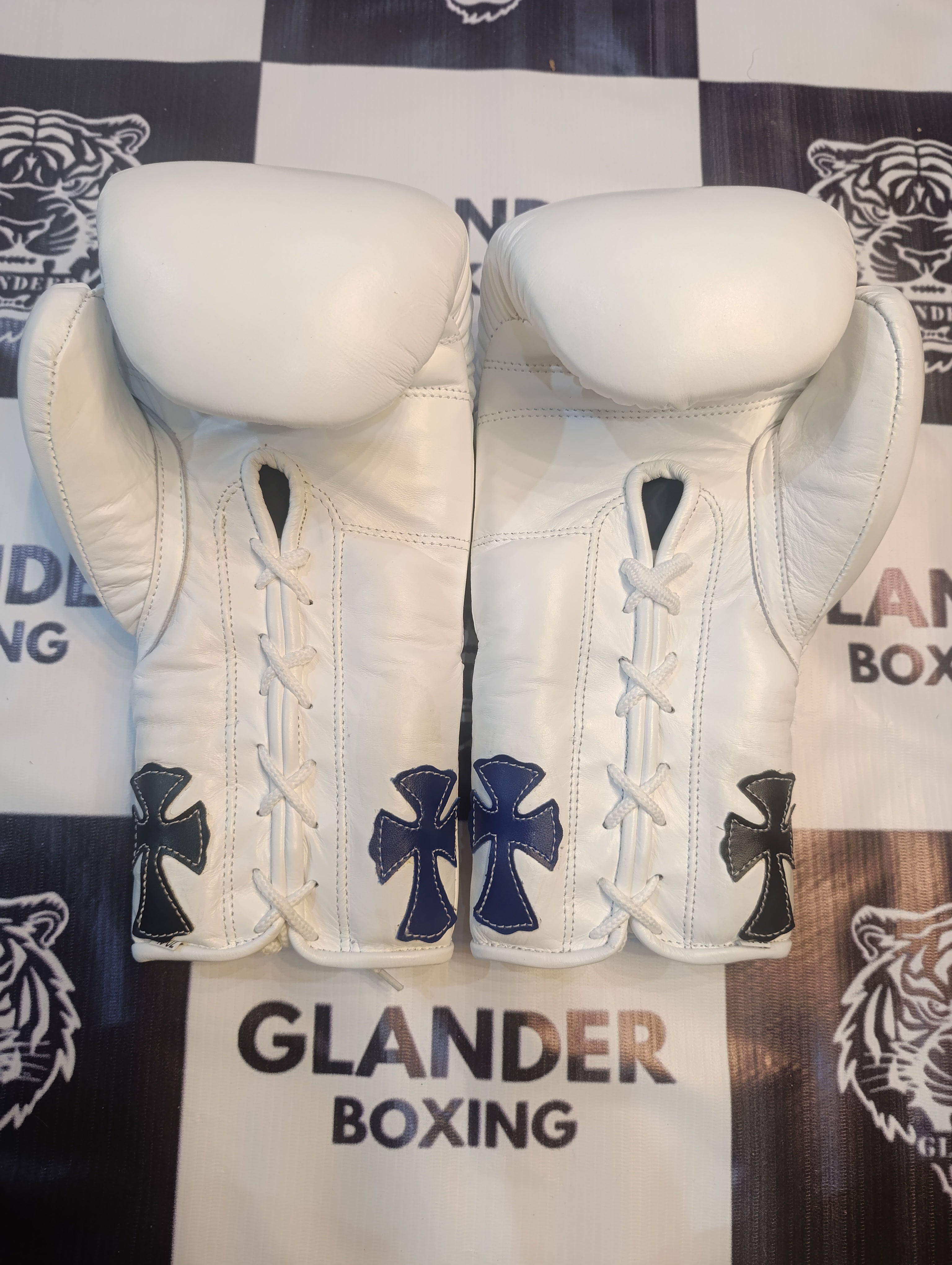 Chrome Hearts Special Edition White Sparring Kit | Custom Handmade | Winnings | Premium Quality | Personalise Your Name | Flat 50% OFF
